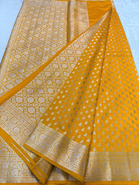 Gold Shade Georgette Silk Premium Banarasi Saree