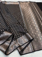 Black Shade Georgette Silk Premium Banarasi Saree
