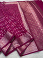 Maharani Shade Georgette Silk Premium Banarasi Saree