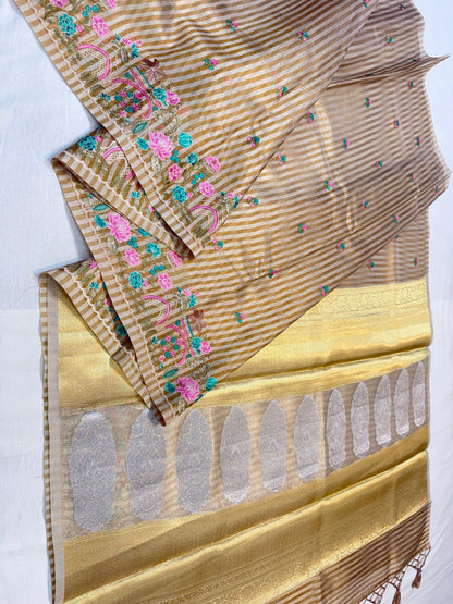 Tissue Designer Embroidery Premium Banarasi