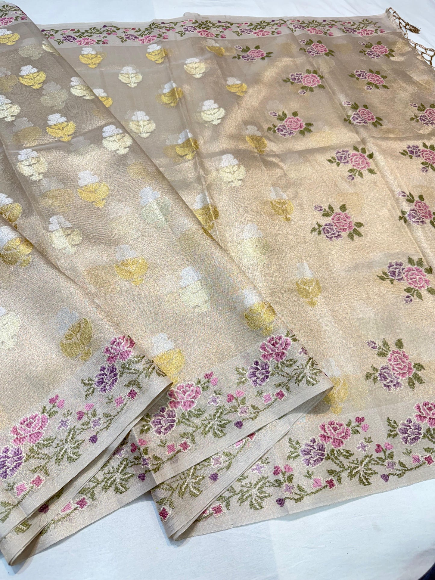Tissue Designer Embroidery Premium Banarasi