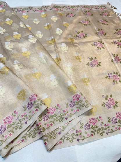 Tissue Designer Embroidery Premium Banarasi