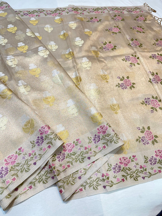 Tissue Designer Embroidery Premium Banarasi