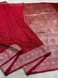 Sindoor Red Semi Mashru Banarasi Saree