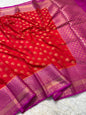Red Dupion Silk Premium Banarasi Saree