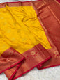 Gold And Red Dupion Silk Premium Banarasi Saree