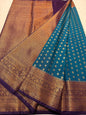 Blue  Dupion Silk Premium Banarasi Saree