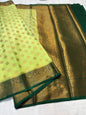 Gold And Green Dupion Silk Premium Banarasi Saree
