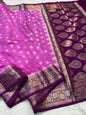 Pink  Dupion Silk Premium Banarasi Saree