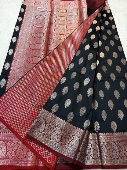 Black Soft Silk Premium Banarasi Saree