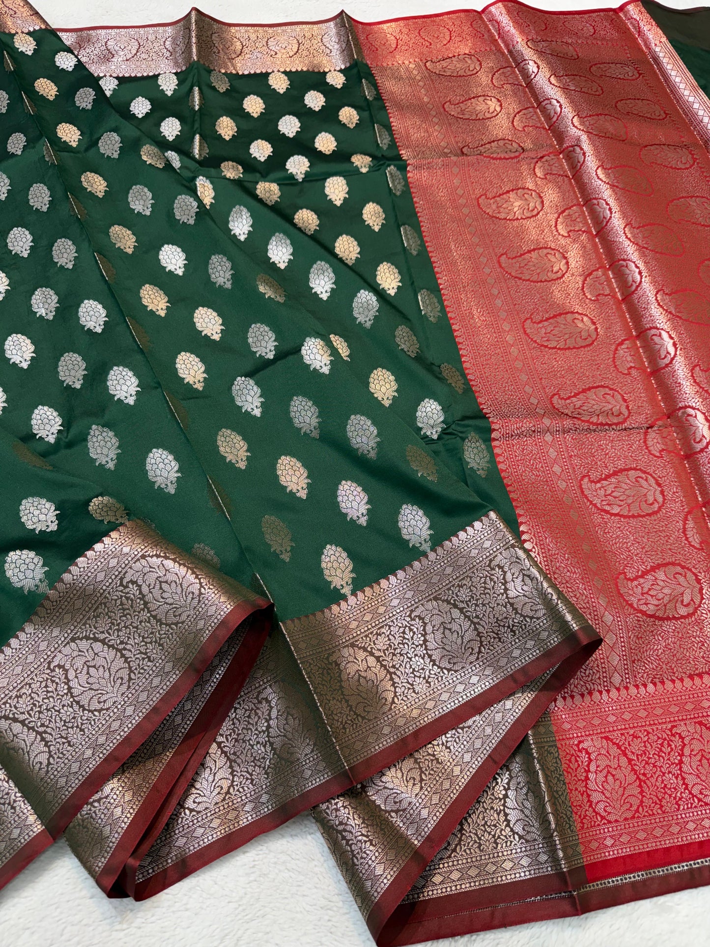 Green Soft Silk Premium Banarasi Saree