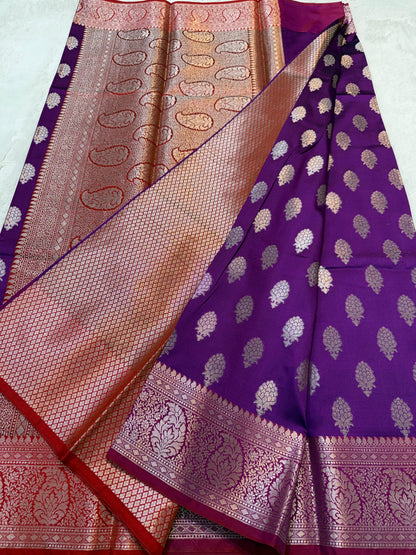 Purple Soft Silk Premium Banarasi Saree
