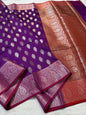 Purple Soft Silk Premium Banarasi Saree