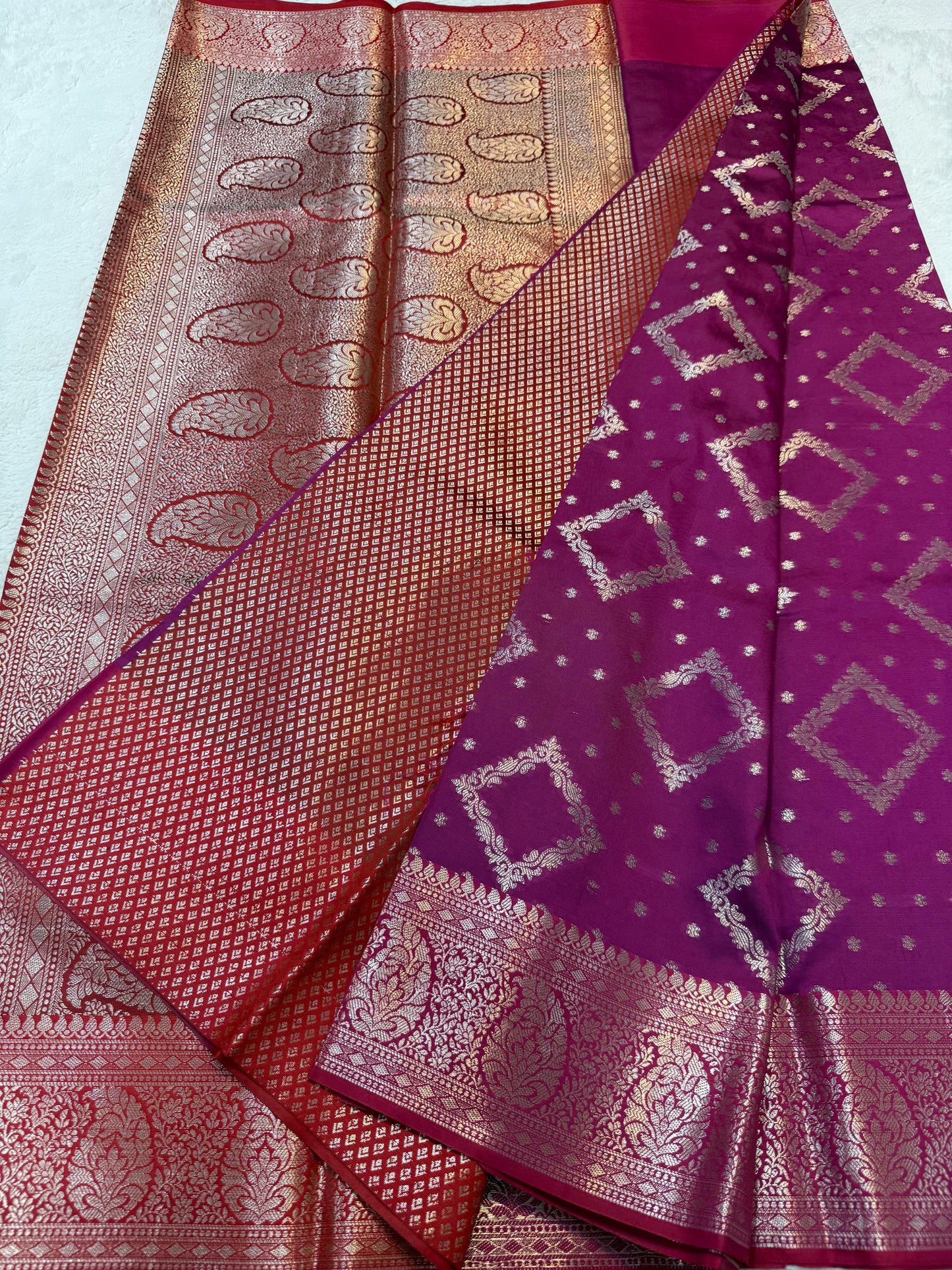 Magenta Soft Silk Premium Banarasi Saree