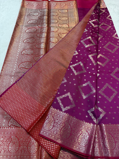 Magenta Soft Silk Premium Banarasi Saree