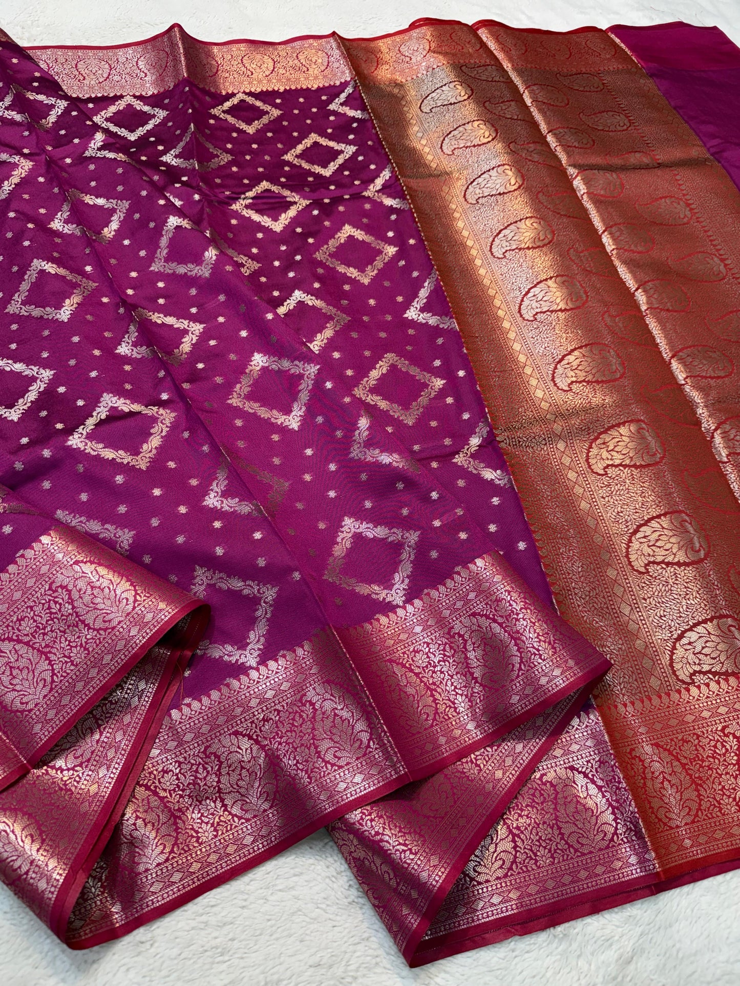 Magenta Soft Silk Premium Banarasi Saree