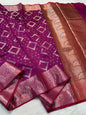 Magenta Soft Silk Premium Banarasi Saree