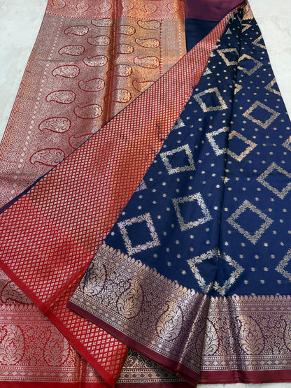 Blue Soft Silk Premium Banarasi Saree