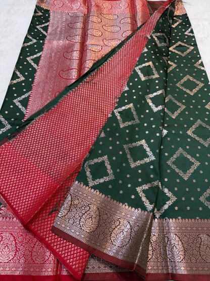 Green Soft Silk Premium Banarasi Saree