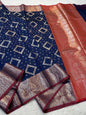 Blue Soft Silk Premium Banarasi Saree