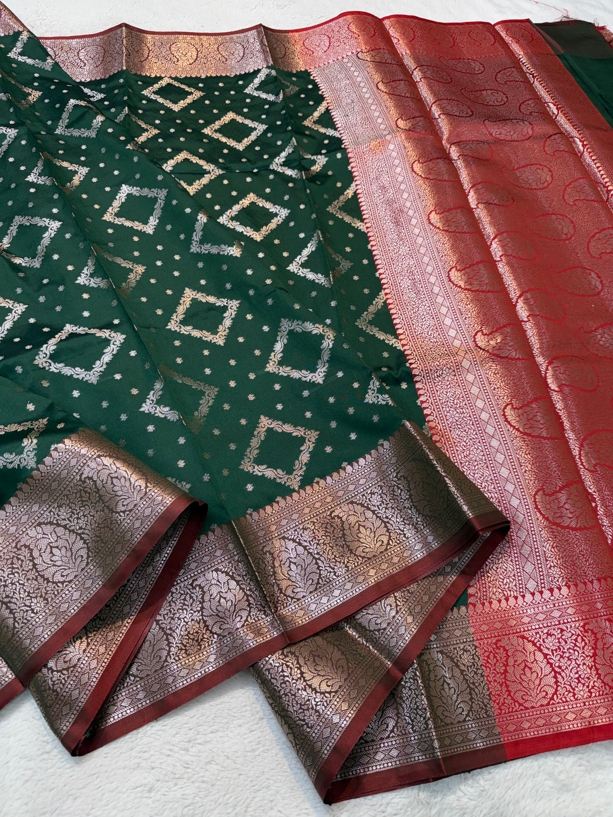 Green Soft Silk Premium Banarasi Saree