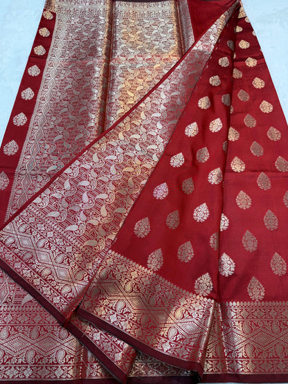 Red Soft Silk Premium Banarasi Saree