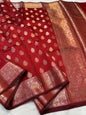 Red Soft Silk Premium Banarasi Saree