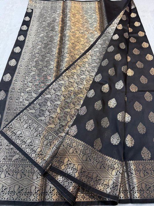 Black Soft Silk Premium Banarasi Saree