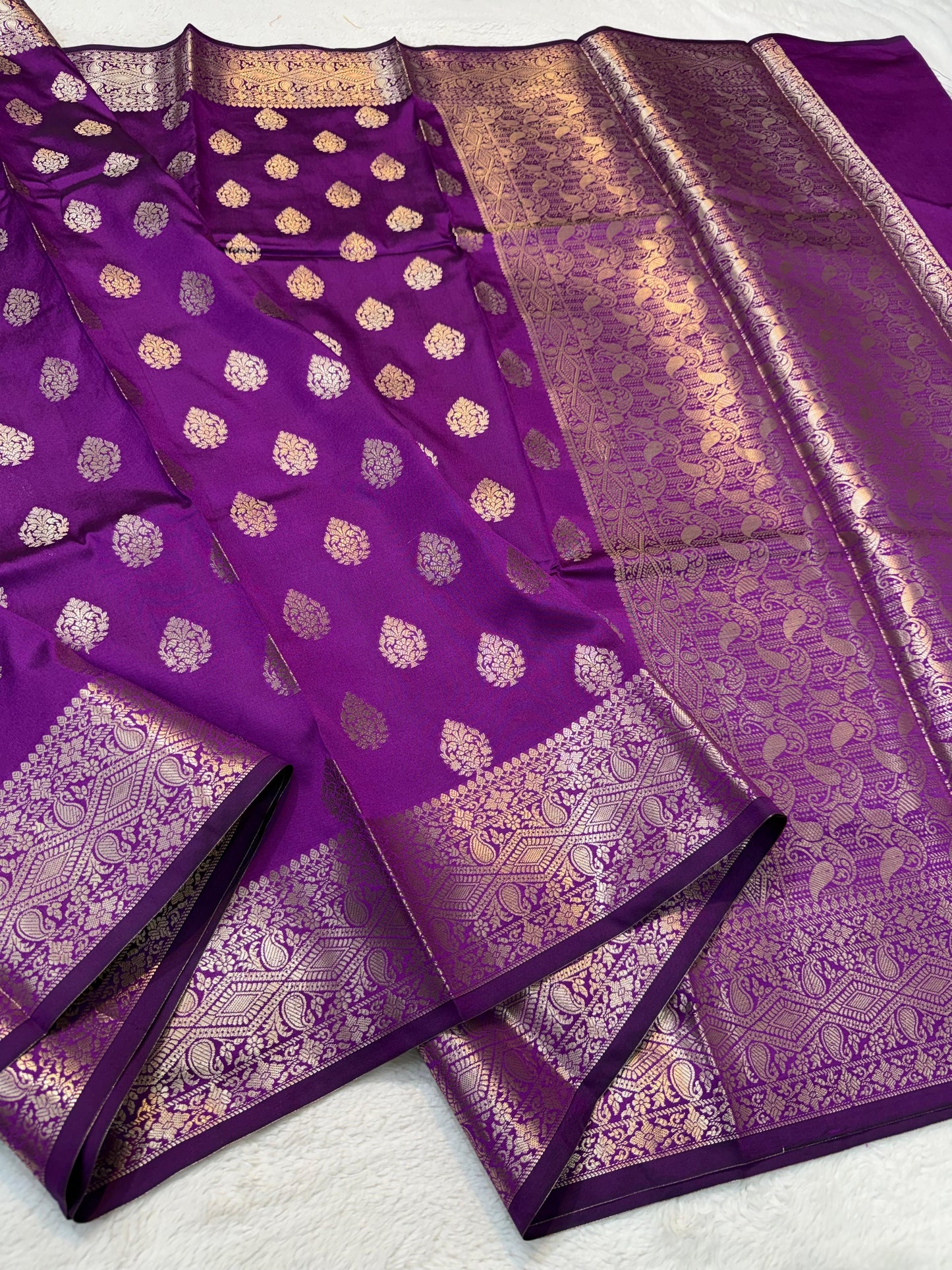Purple Soft Silk Premium Banarasi Saree