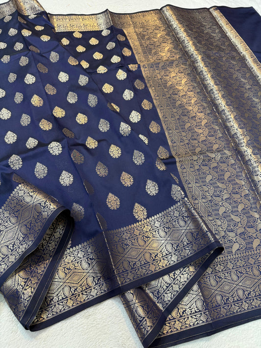 Blue Soft Silk Premium Banarasi Saree