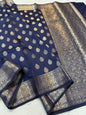Blue Soft Silk Premium Banarasi Saree