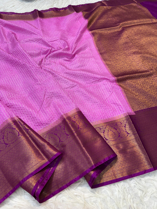 Lovender Dupion Silk Banarasi Saree