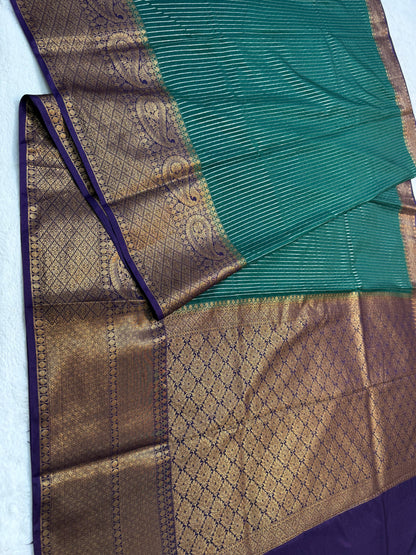 Green Dupion Silk Banarasi Saree