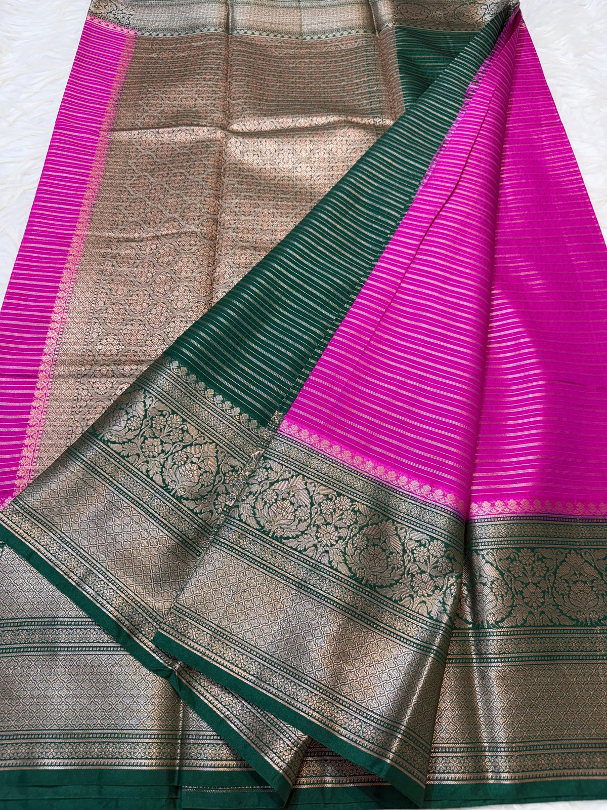 Rani  Dupion Silk Banarasi Saree