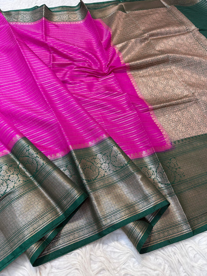 Rani  Dupion Silk Banarasi Saree