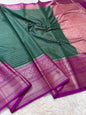 Green Dupion Silk Banarasi Saree