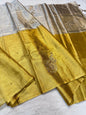 Tissue Half Half Handwork Designer Banarasi Saree