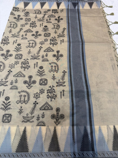 Supernet Designer Embroidery Premium Banarasi Saree