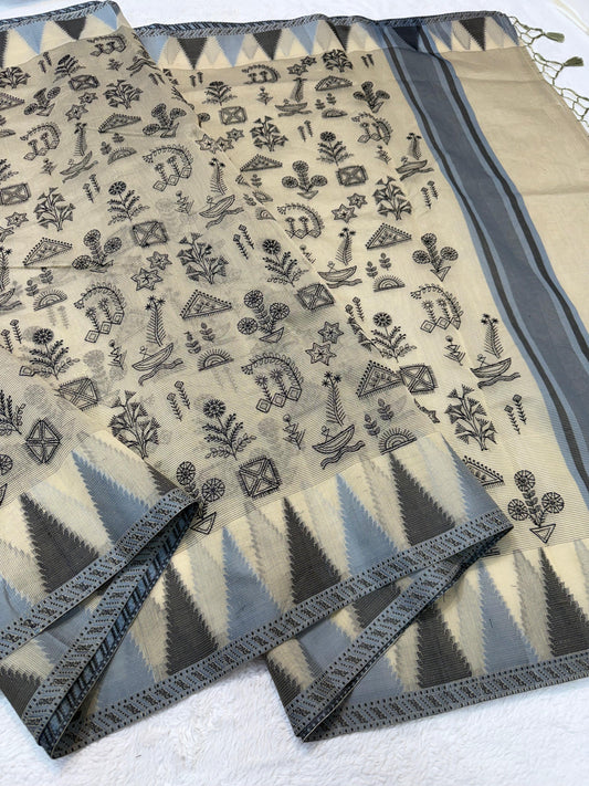 Supernet Designer Embroidery Premium Banarasi Saree