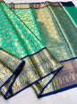Sea Green Kanchi Silk Premium Banarasi Saree