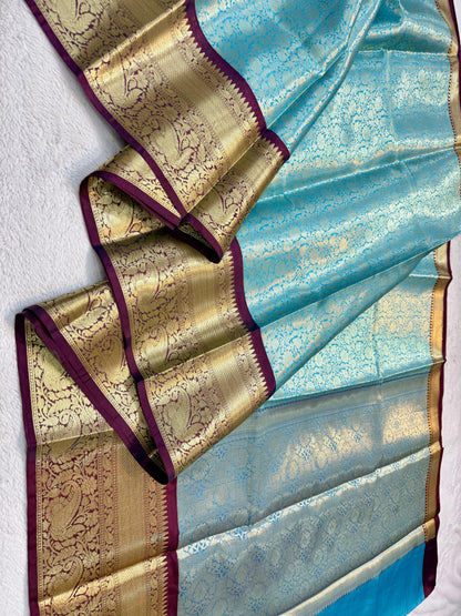 Blue Kanchi Silk Premium Banarasi Saree