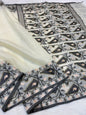 Black Cotton Kota Handwork Premium Banarasi Saree