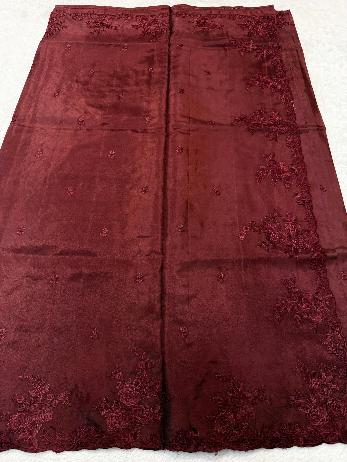 Cola Viscose Designer Embroidery Premium Banarasi Saree