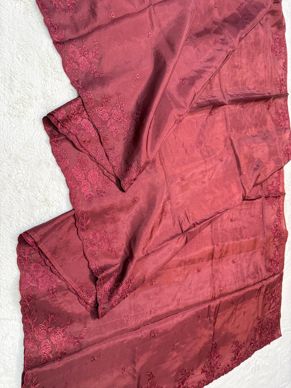 Cola Viscose Designer Embroidery Premium Banarasi Saree