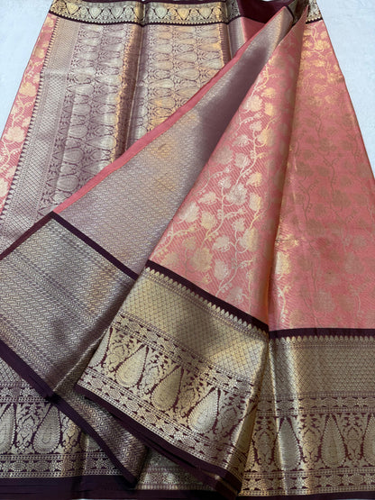 Pink Kanchi Silk Premium Banarasi Saree