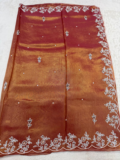 Tissue Handwork Premium Banarasi Saree
