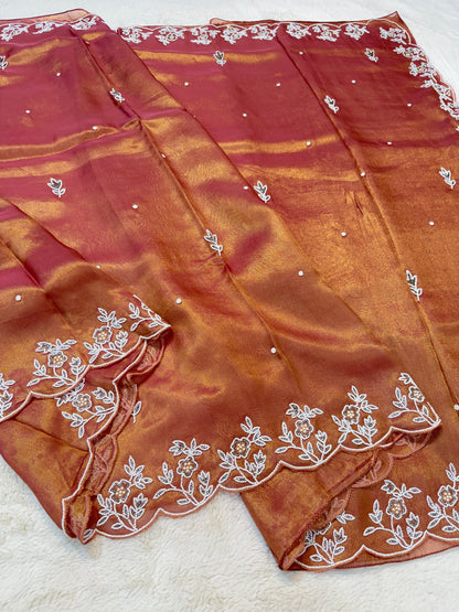 Tissue Handwork Premium Banarasi Saree