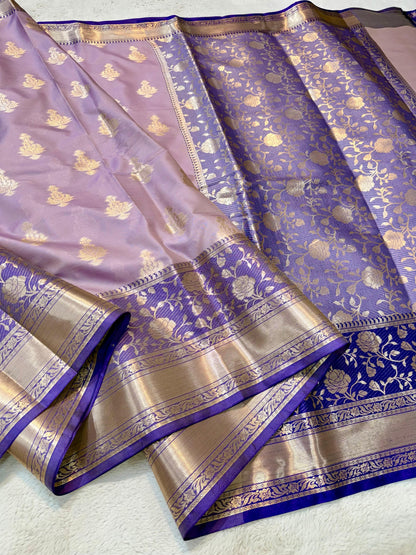 Nude Pink Soft Silk Premium Banarasi Saree