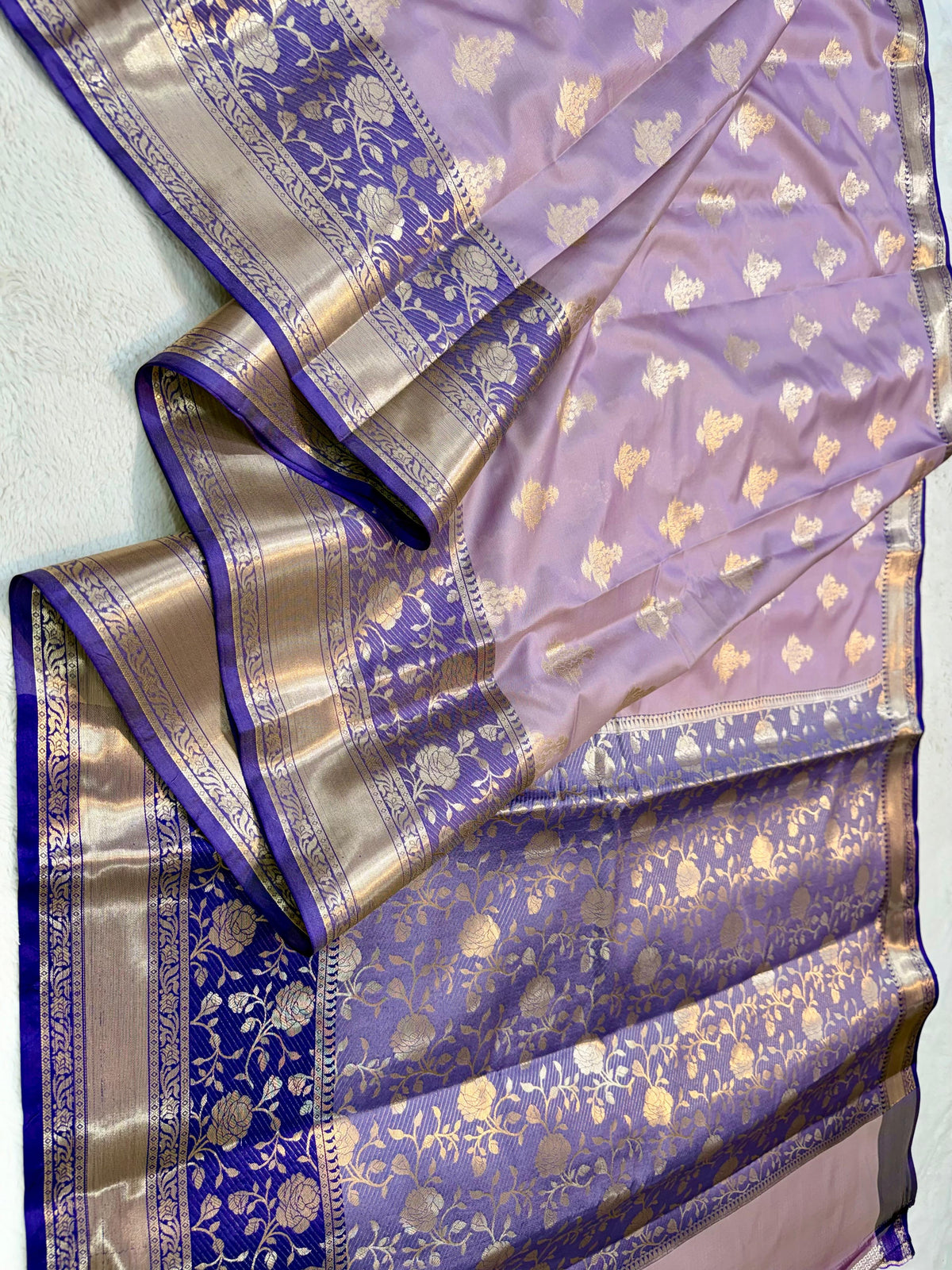 Nude Pink Soft Silk Premium Banarasi Saree