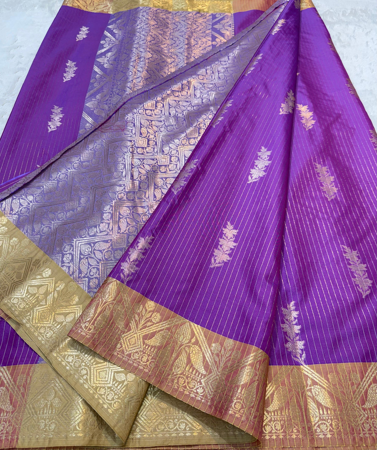 Purple Soft Silk Premium Banarasi Saree